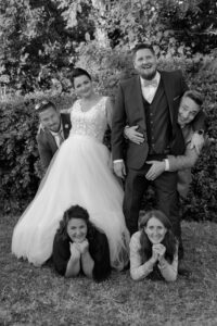 photo de groupe, mariage
