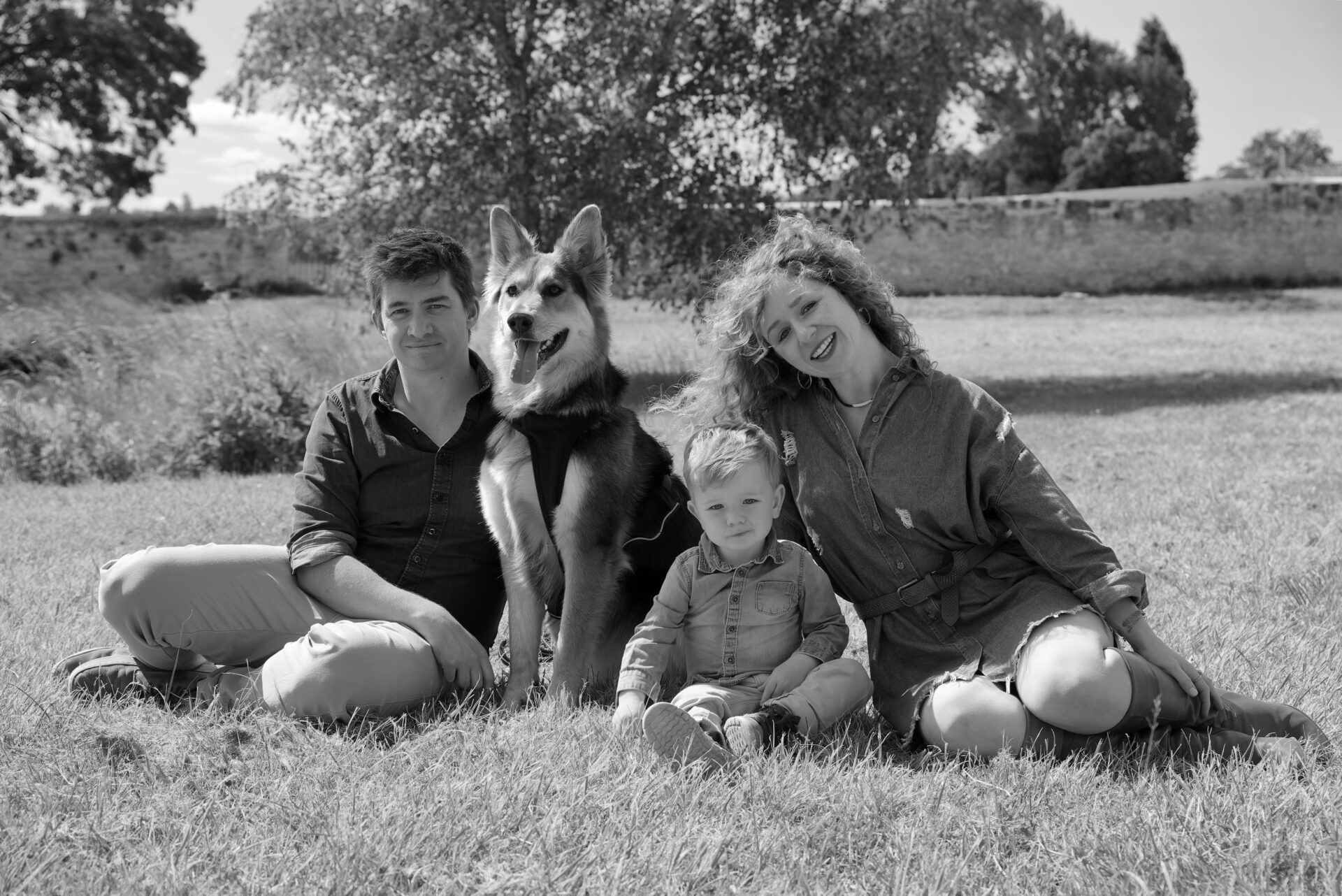 Shooting famille, chien